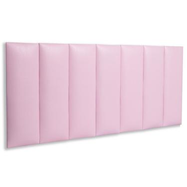 Imagem de Cabeceira Modulada Adesiva Estofada Casal - Kit 7 Placas