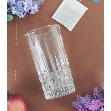 Imagem de Jogo 12 Copo Long Drink Vidro Alto Relevo Luita 350ml - Mimo