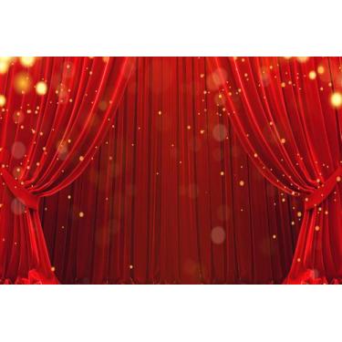 Imagem de Painel de Tecido Sublimado Cinema Cortinas Vermelha Brilhante - Fabrik