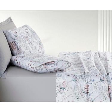 Imagem de Jogo de Lençol Casal King Size Floral Algodão 4 Peças Cotton 200 Fios 