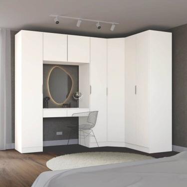 Imagem de Guarda-roupa Modulado de Canto Obliquo 6 Peças com 7 Portas Orion Cabecasa Madeiraoriginals Aveia