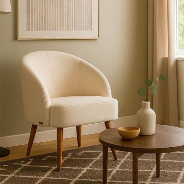 Imagem de Poltrona Caires em Madeira Eucalipto Movellu Home