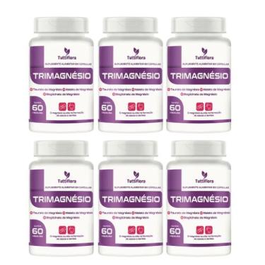 Imagem de Kit 6x Tri Magnésio Malato, Taurato, Bisglicinato 60 Cáps Tuttiflora -