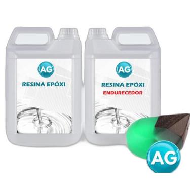 Imagem de Resinas Epóxi 1Kg + Corante Semi-Transparente Verde Ag Baixa - Resinas