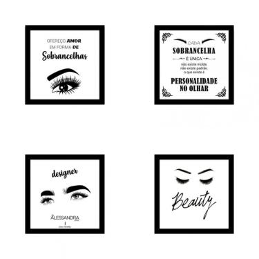 Imagem de Kit Quadros Decorativos Em Mdf Designer De Sobrancelhas 29