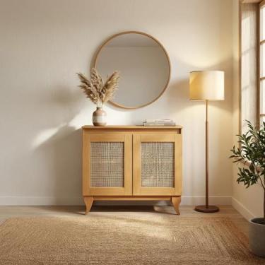 Imagem de Buffet Aparador Tela 2 Portas Madeira Deltan Imbuia - Repleta