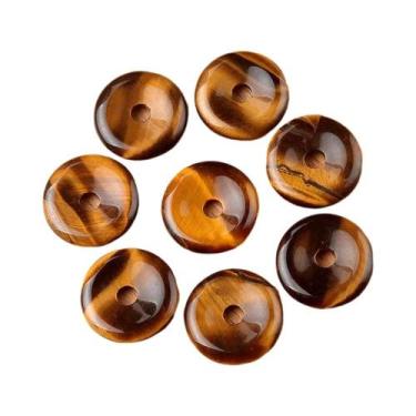 Imagem de Pingente De Pedra Natural De Cristal Ágata Em Formato De Rosquinha Com