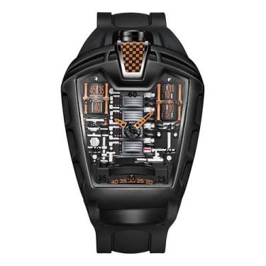 Imagem de Relógio de quartzo genérico masculino esportivo de 45 mm, silicone, im