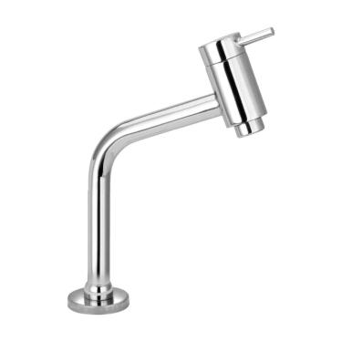 Imagem de Torneira de Mesa Bica Baixa Metal Banheiro Lavabo Pia Domum Cromado