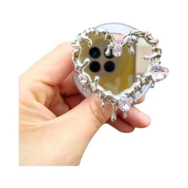 Imagem de Suporte Magnético Griptok Rosa Com Borboleta De Strass E Coração Espel