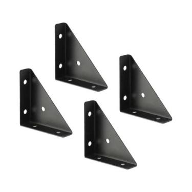 Imagem de Suportes De Canto Em Alumínio Branco E Preto (4 Peças) Para Conexão E 