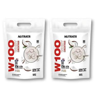 Imagem de Kit Com 2 Un Whey Protein W100 Refil 900G Nutrata