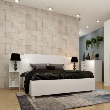 Imagem de Painel Cabeceira Casal Mdf - Arizona-neve - Tcil Móveis