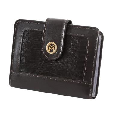 Imagem de Carteira Feminina Couro Espelho Mariart 101 Marrom Escuro