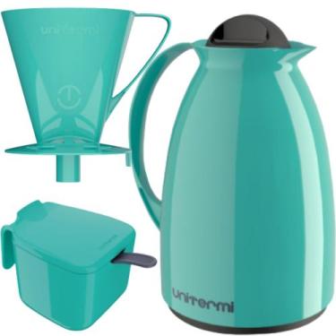 Imagem de Kit Para Café Garrafa Térmica+Açucareiro+Suporte Porta Filtro Unitermi