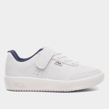 Imagem de Tênis Infantil Fila Arck, Branco, Marinho, 30