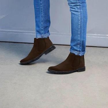 Imagem de Bota Chelsea Masculina Botina Country Confortável Resistente Dia A Dia Leve Macia Antiderrapante-Masculino