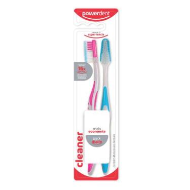 Imagem de Escova de Dentes Powerdent Cleaner Macia 2 Unidades Uso Diário e Higie
