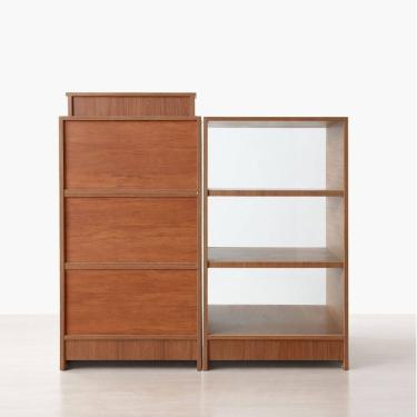 Imagem de Balcão Caixa + Balcão Expositor Atendimento Lojas E Comércios 100% Mdf Amadeirado - Suprema Móveis