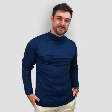 Imagem de Suéter Masculino Tricô Gola Redonda Inverno Manga Longa Lisa - GIP, Ma