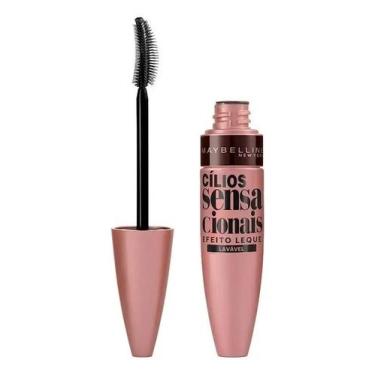 Imagem de Máscara Cílios Sensacionais Lavável Preto Maybelline NY 9,5m - Congrat