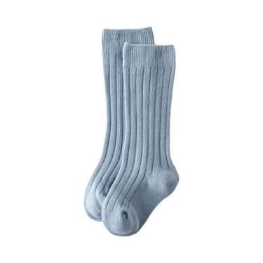 Imagem de Meias De Algodão Para Bebês Meninos E Meninas Até O Joelho Respiráveis