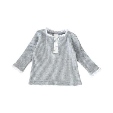 Imagem de Camisa Polo Floral De Manga Longa Para Bebê 1-3 Anos, Roupas Infantis 