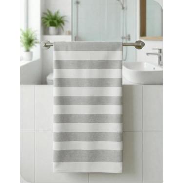 Imagem de Toalha de Piscina Estilo Turco Capri e Cinza Teka 80x150cm