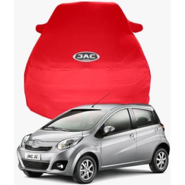 Imagem de Capa de Carro Jac J2 Tecido  Lycra Premium - Cadilhe Capas, Vermelho