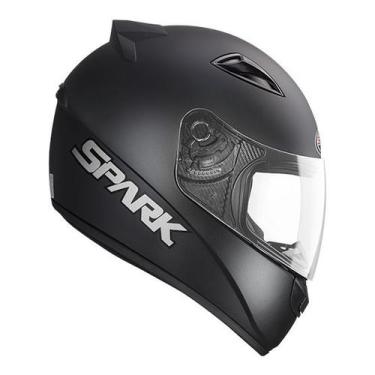 Imagem de Capacete Moto Fechado Ebf New Spark Esportivo Com Narigueira, 56, Pret