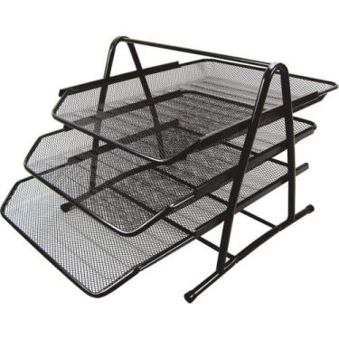 Imagem de Caixa Correspondencia Tripla Aramado Preto - KIT