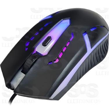 Imagem de Mouse Gammer Com Fio Ergonomico Sensor Óptico RGB Led Jogos - B-MAX