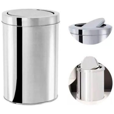 Imagem de Lixeira Basculante Multiuso Inox 12 litros Premium - POWER MAID