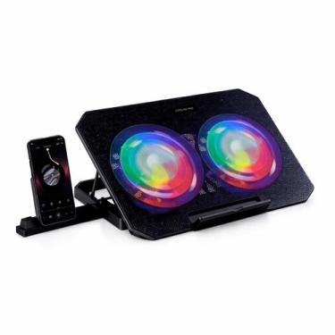 Imagem de Base Gamer para Notebook Cooler Duplo LED RGB BM-765 B-MAX