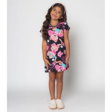 Imagem de Vestido Estampado Urso Trick Nick Preto, 12