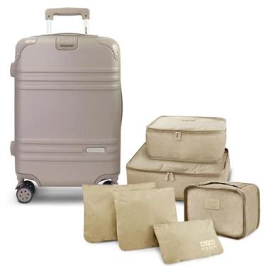 Imagem de Mala de Viagem Bordo Pequena Mão Rígida ABS 10 KG Aprovada Rodinha Kit