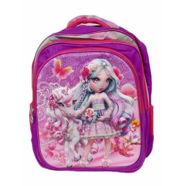 Imagem de Mochila De Costa 41CM 3D Unicornio/Dinossauro/Sereia/Carro Racing Fast