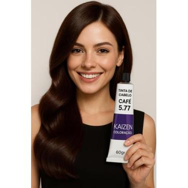 Imagem de Tinta de Cabelo Café 5.77 Kaizen Coloração 60gr