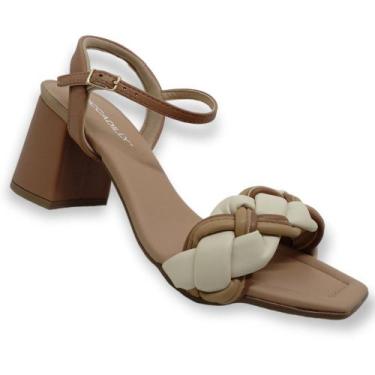 Imagem de Sandália Salto Grosso Piccadilly 626020-2 Off White, Off white, 38