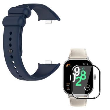 Imagem de Pulseira Silicone exclusiva para Redmi Watch 4 + Pelicula 3D - Genéric