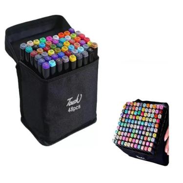 Imagem de Kit canetinha ponta dupla 48pcs - ESM