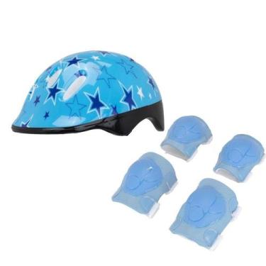Imagem de Kit Proteção Infantil Capacete + Joelheira + Cotoveleiras - Cks