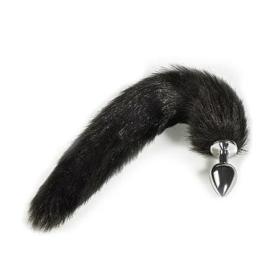 Imagem de Plug Anal Rabo de Raposa - Preto 40 cm Tamanho M - sexy import