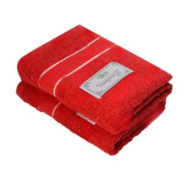 Imagem de Toalha Rosto Linha Excellence 50X80cm DE'LIMAS, Vermelho