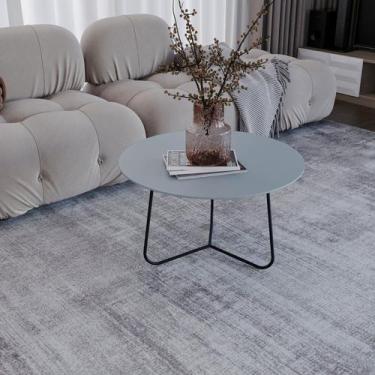 Imagem de Mesa de Centro Trude Redonda 30cm x 67cm x 67cm Cinza - Previlege