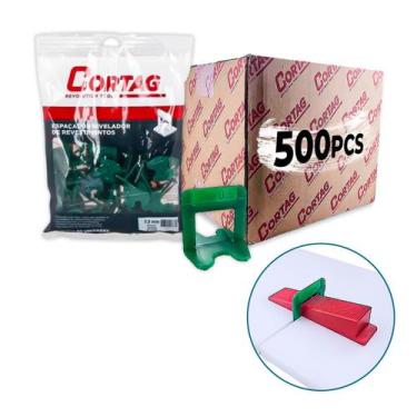 Imagem de Kit Espaçador Nivelador Eco Cortag 500 Peças 1.0MM a 3.0MM Piso Porcel
