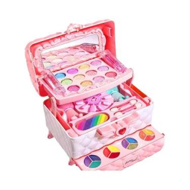 Imagem de Kit De Maquiagem Lavável Para Meninas, Conjunto De Maquiagem Real Para