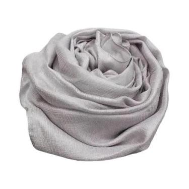 Imagem de Cachecol De Linho plus Size Para Mulheres, Cor Pura, Pashmina Para Pri