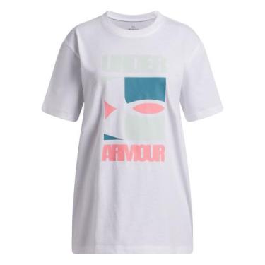 Imagem de Camiseta Sportstyle Under Armour Block Logo, Branco, 12