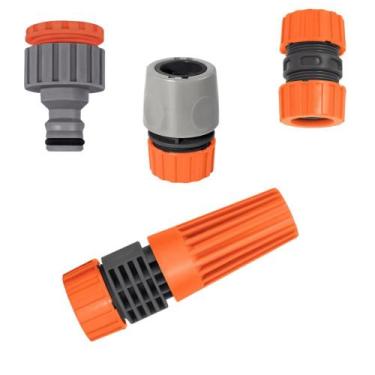 Imagem de Kit Jardim Tramontina 4 pçs Adaptador Engate Emenda Esguicho
